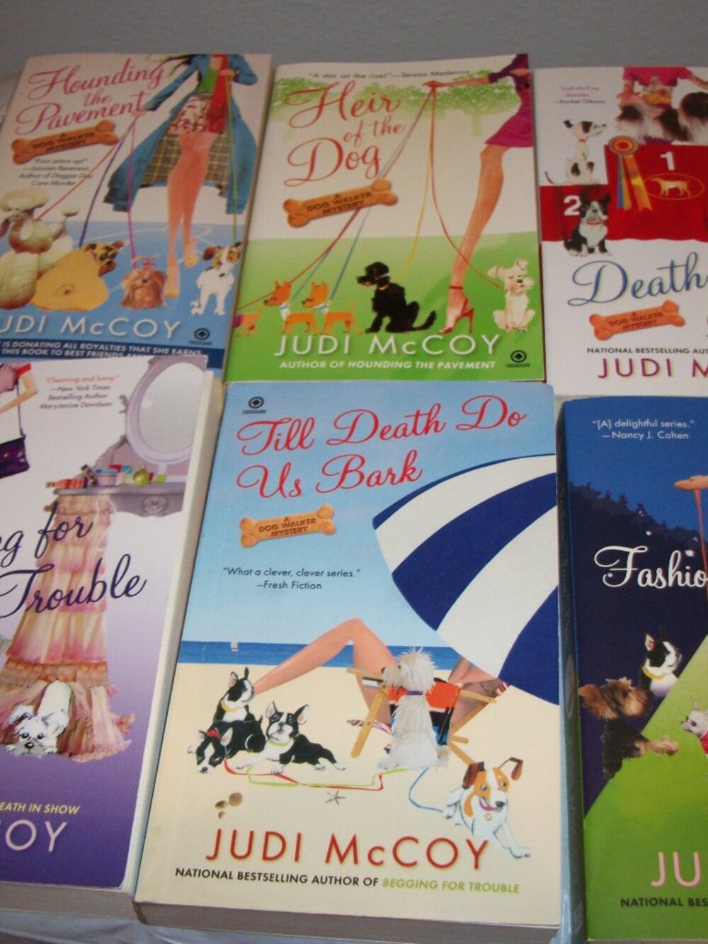 Judi McCoy Dog Walker Mystery Books Complete Set 1-6